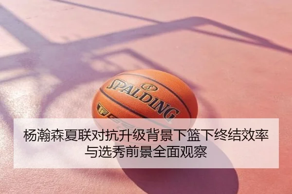 杨瀚森夏联对抗升级背景下篮下终结效率与选秀前景全面观察